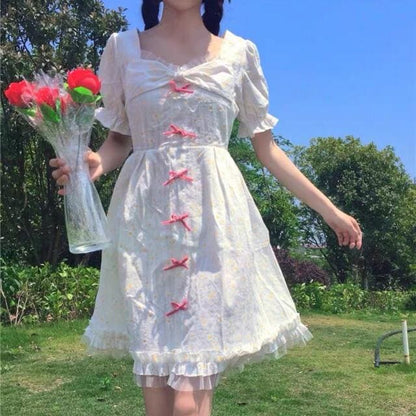 Daisy Kawaii Princess Short Sleeve Summer Dolly Dress - mkkawaiishop