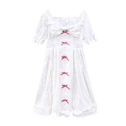 Daisy Kawaii Princess Short Sleeve Summer Dolly Dress - mkkawaiishop