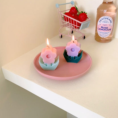 Cute Korean Flower Shaped Scented Candle LIN115 - mkkawaiishop