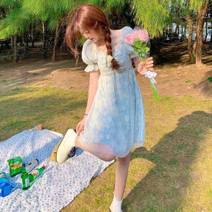 Dina Magicspark Soft Girl Holographic Fairy Dress - mkkawaiishop