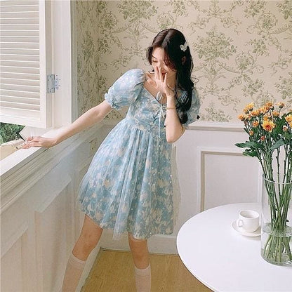 Dina Magicspark Soft Girl Holographic Fairy Dress - mkkawaiishop