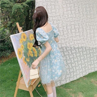 Dina Magicspark Soft Girl Holographic Fairy Dress - mkkawaiishop