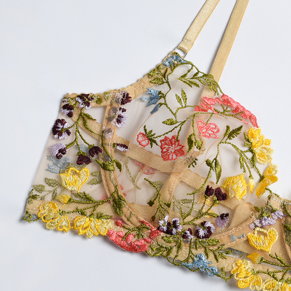 Sunny Floral Lingerie Set W338 - mkkawaiishop
