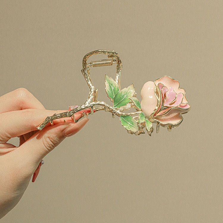 Mental Rose Hair Clip