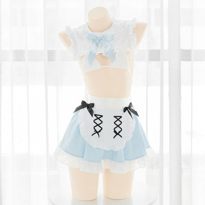 Alice in Wonderland Inspired Sexy Maid Blue Dress ON837