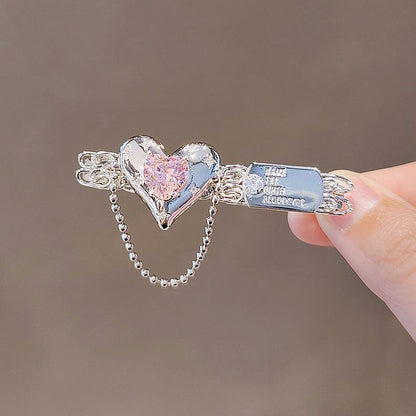 Entenschnabelclip mit süßer Herz-Quaste MK18794