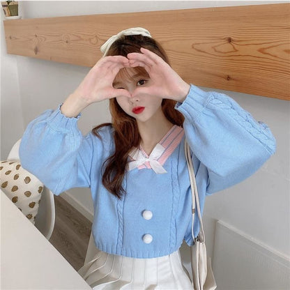 Fairy-Kei Candy Pastel Kawaii Aesthetic PomPom Sweater - mkkawaiishop