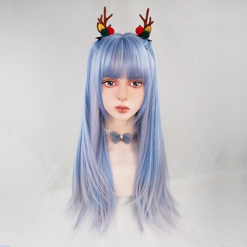 Fashion Blue Gray Long Wig MM1135 - mkkawaiishop