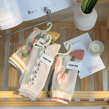 Chaussettes à fleurs de tulipe MK18676