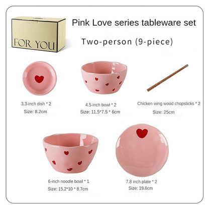 Pink Love Series  Ceramic Tableware Set - Kimi