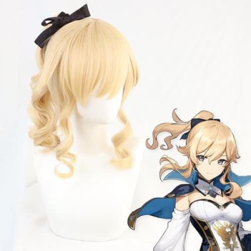 Game Cosplay Jean Golden Ponytail Short Wig MK15516 - mkkawaiishop