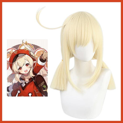 Klee Pale Blonde Straight Twin Ponytails Cosplay Wig MK15323 - mkkawaiishop
