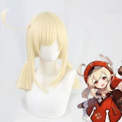 Klee Pale Blonde Straight Twin Ponytails Cosplay Wig MK15323 - mkkawaiishop