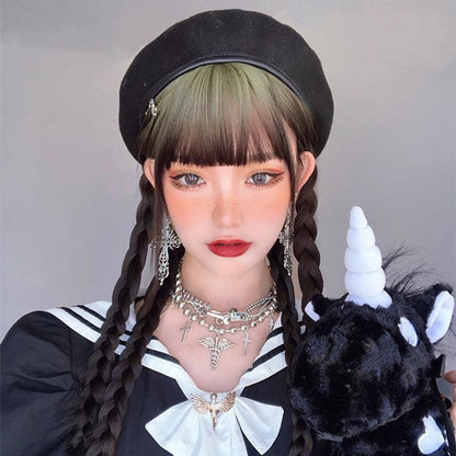 Gradient Gray Long Straight Lolita Wig MM1232 - mkkawaiishop