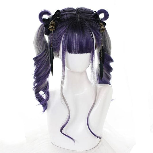 Gradient Purple Grey Wave Long Wig MK14945 - mkkawaiishop