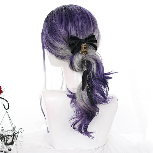 Gradient Purple Grey Wave Long Wig MK14945 - mkkawaiishop