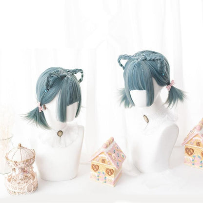 Green Lolita Mixed Color Short Wig MK0021R - mkkawaiishop
