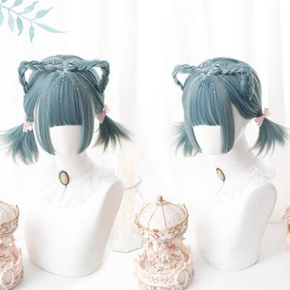 Green Lolita Mixed Color Short Wig MK0021R - mkkawaiishop