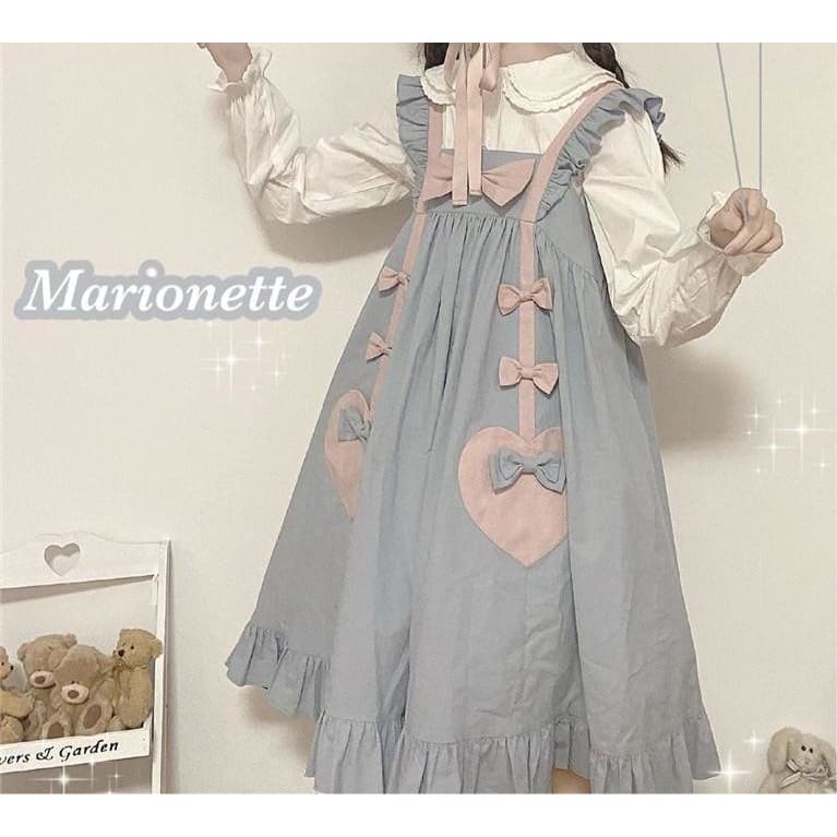 Greylily Pastel Kawaii Princess Pinafore Dress - mkkawaiishop