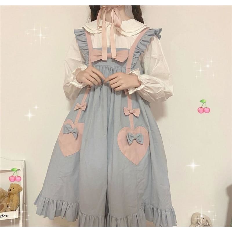 Greylily Pastel Kawaii Princess Pinafore Dress - mkkawaiishop