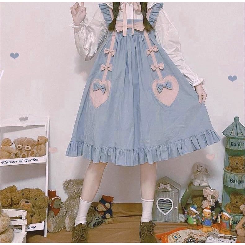 Greylily Pastel Kawaii Princess Pinafore Dress - mkkawaiishop