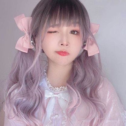 Harajuku Cute Purple Dyed Black Gradient Lolita Long Curly Hair MK15869 - mkkawaiishop
