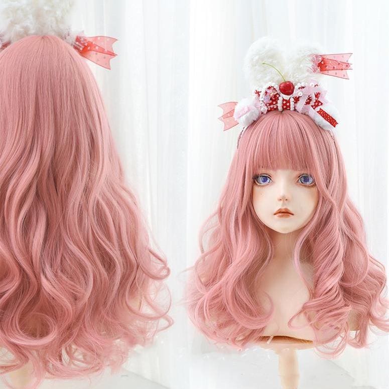 Harajuku Sweet Pink Lolita JK Long Curly Hair MK15773 - mkkawaiishop