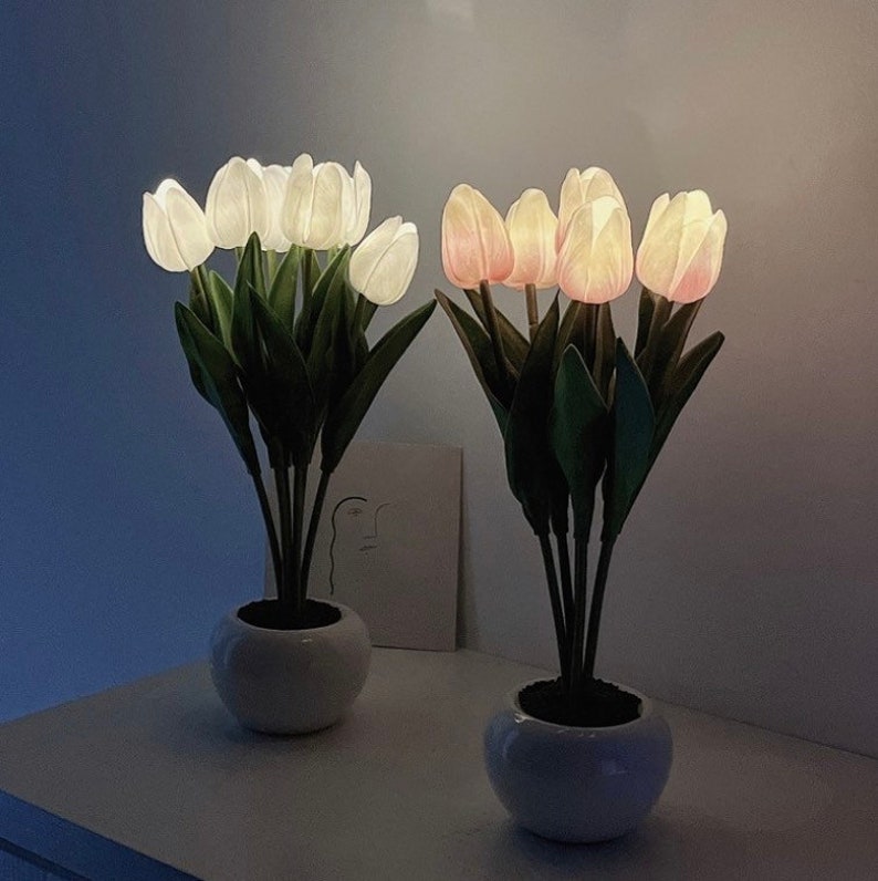 Tulip Flowerpot Lamp Night Light 6 PCS LED SU01 - mkkawaiishop