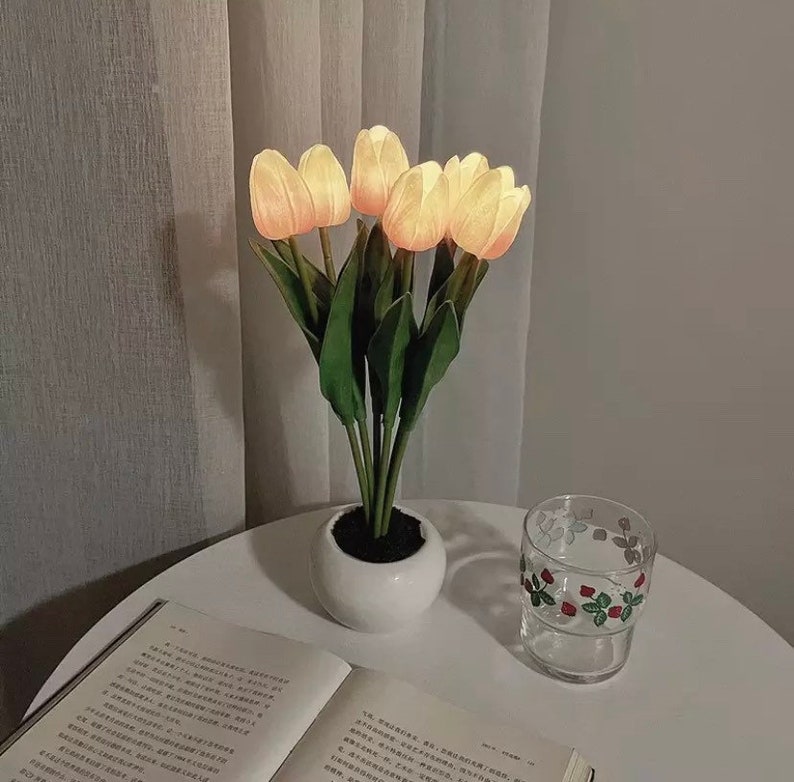 Tulip Flowerpot Lamp Night Light 6 PCS LED SU01 - mkkawaiishop
