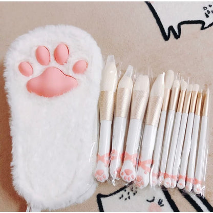 Pinceau de maquillage moelleux en forme de patte de chat Kawaii ME65 