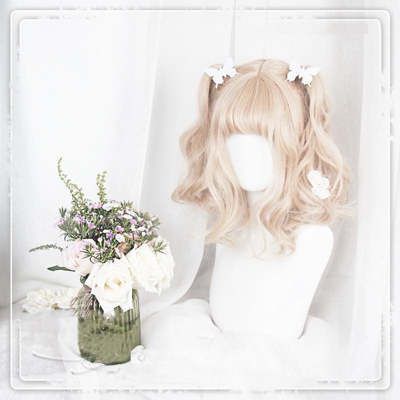 Lolita Brown White Gradient Long/ Short Wig MK15494 - mkkawaiishop