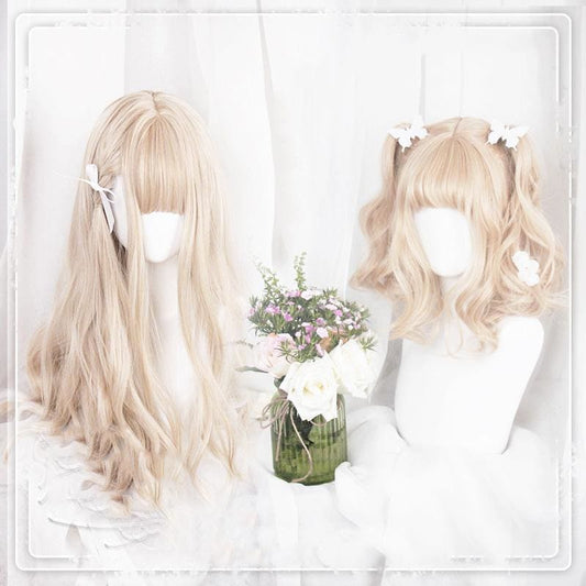 Lolita Brown White Gradient Long/ Short Wig MK15494 - mkkawaiishop