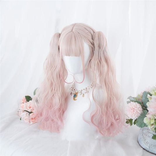 Lolita Cherry Pink Double Ponytail Wig MK15658 - mkkawaiishop