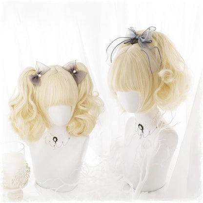 Lolita Cream Yellow Ponytail Wig MK15723 - mkkawaiishop
