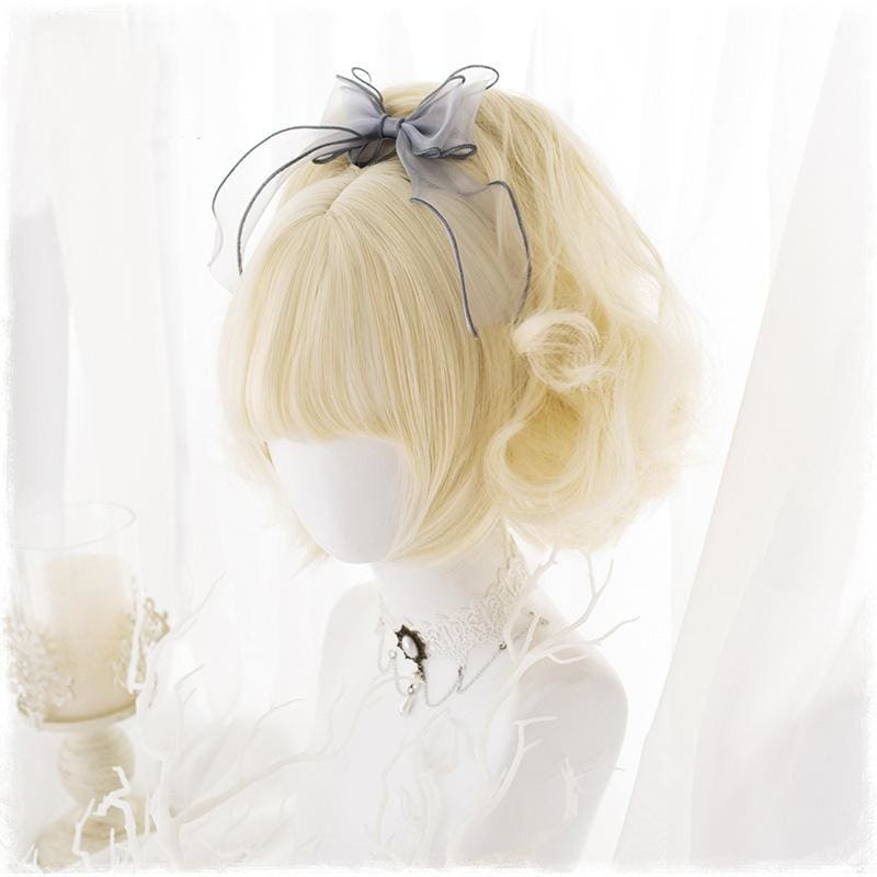 Lolita Cream Yellow Ponytail Wig MK15723 - mkkawaiishop