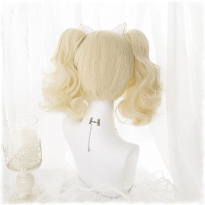 Lolita Cream Yellow Ponytail Wig MK15723 - mkkawaiishop