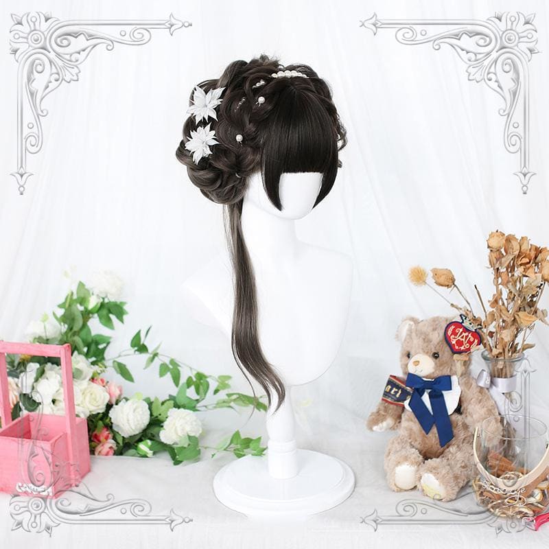 Lolita Gray Long Curly Wig MM0850 - mkkawaiishop