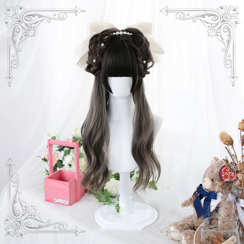 Lolita Gray Long Curly Wig MM0850 - mkkawaiishop