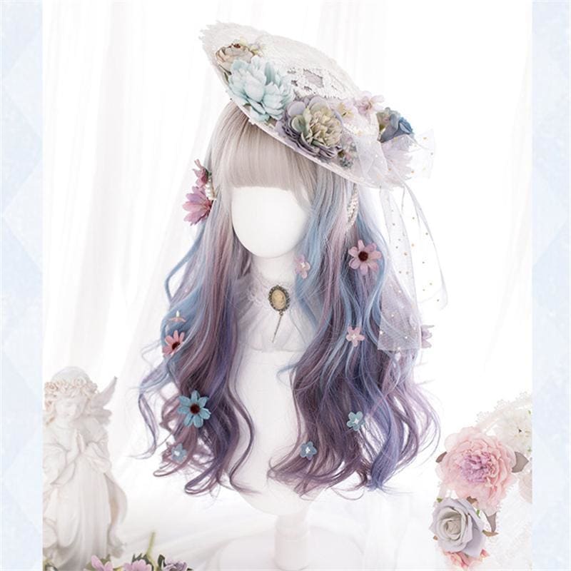 Lolita Misty Gradient Long Curly Wig MK15565 - mkkawaiishop