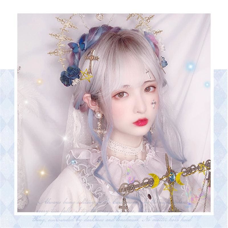 Lolita Misty Gradient Long Curly Wig MK15565 - mkkawaiishop