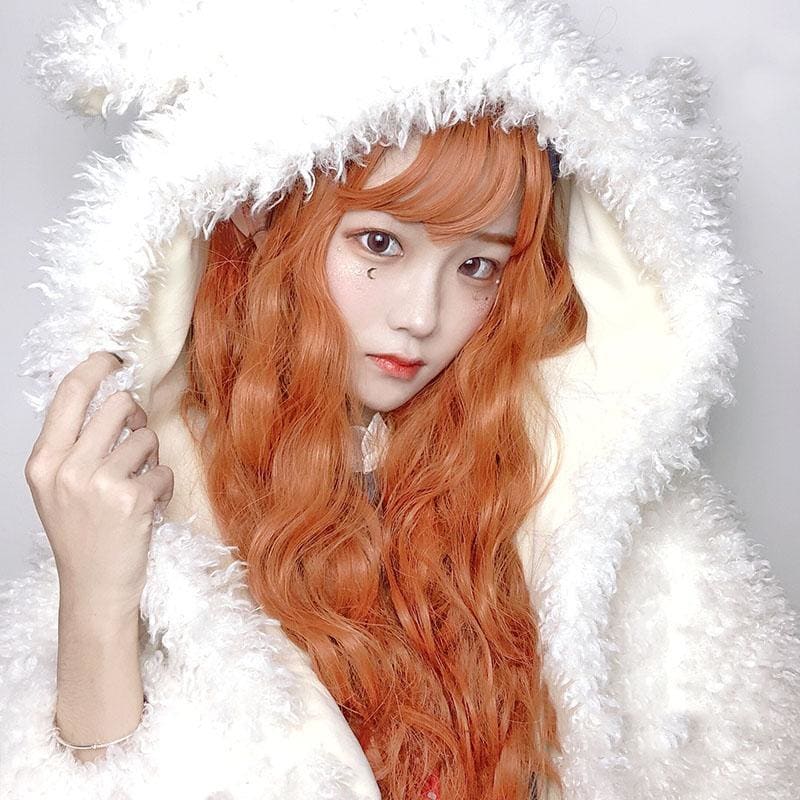 Lolita Pumpkin Long Curly Wig MK15560 - mkkawaiishop