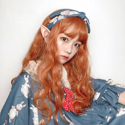 Lolita Pumpkin Long Curly Wig MK15560 - mkkawaiishop