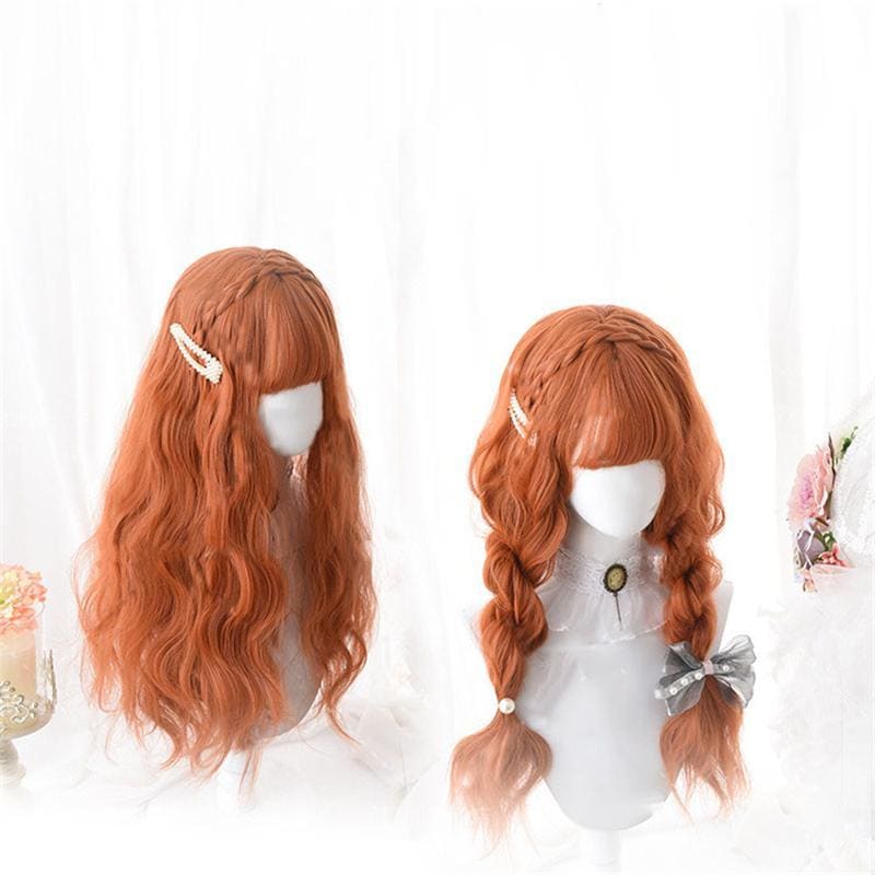 Lolita Pumpkin Long Curly Wig MK15560 - mkkawaiishop