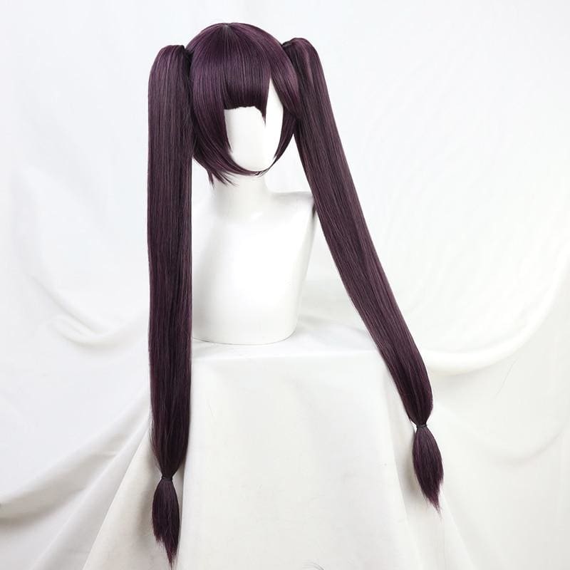 Mona Purple Long Ponytail Straight Cosplay Wig MK15346 - mkkawaiishop