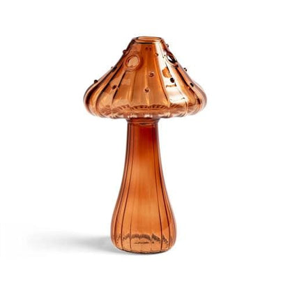 Vase en verre en forme de champignon
