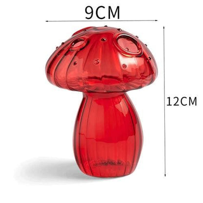 Vase en verre en forme de champignon
