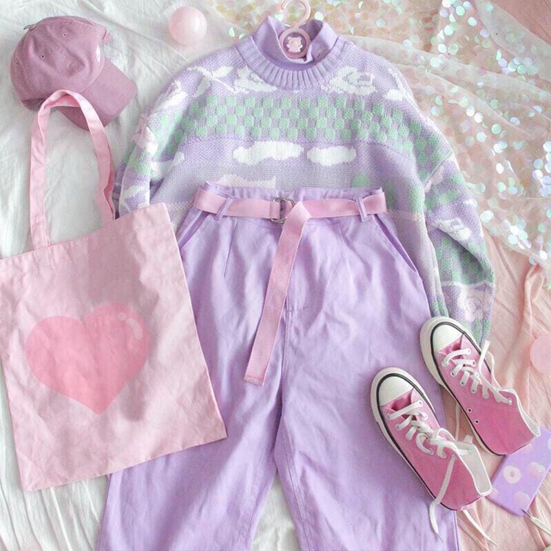 Pastel Kawaii Aesthetic Fairy Kei Duck Sweater - mkkawaiishop