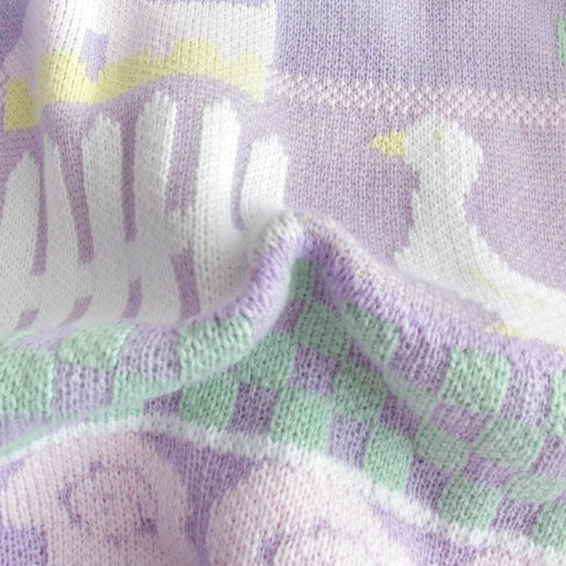 Pastel Kawaii Aesthetic Fairy Kei Duck Sweater - mkkawaiishop