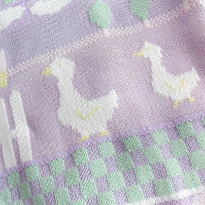 Pastel Kawaii Aesthetic Fairy Kei Duck Sweater - mkkawaiishop