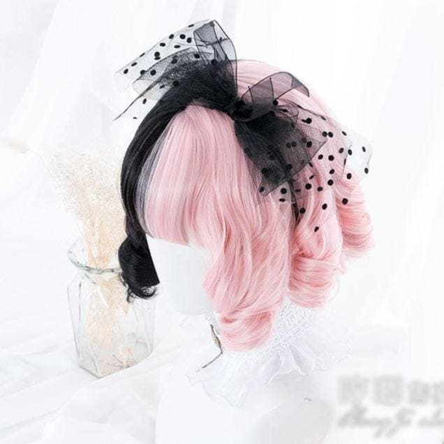 Pink&Black Lolita Cosplay Wig MK14909 - mkkawaiishop